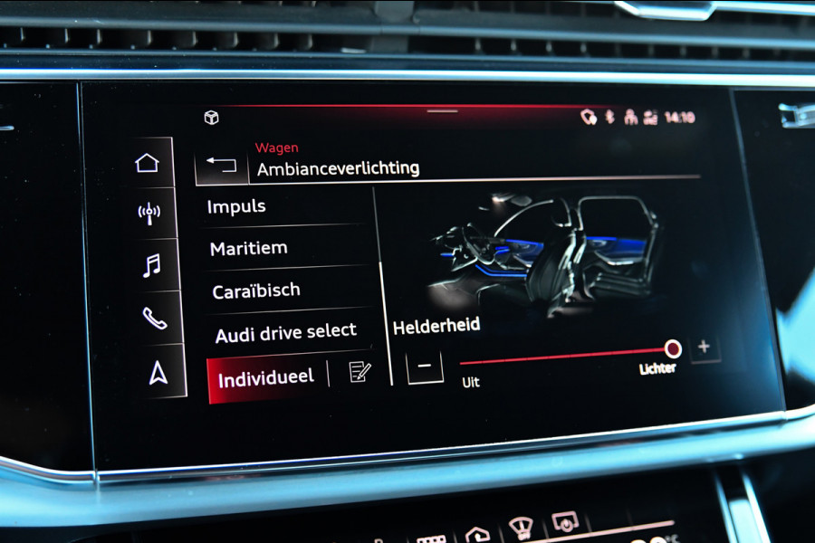 Audi Q7 55 TFSI e quattro 3x S-Line. Pano, ACC, HUD, Memory, Leder, B&O, Stuurvw, Keyless, Camera, Matrix, Sfeer, 22''!