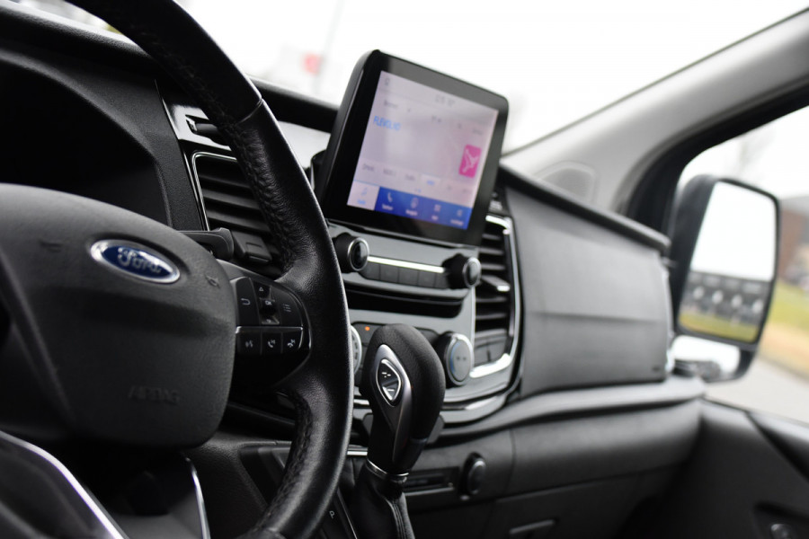 Ford Transit Custom 320 2.0 TDCI L2H1 Limited DC Black Edition Cruise, Carplay, Automaat, 130pk, Sensoren, 2 x Schuifdeur, Stoelverwarming, Uniek!
