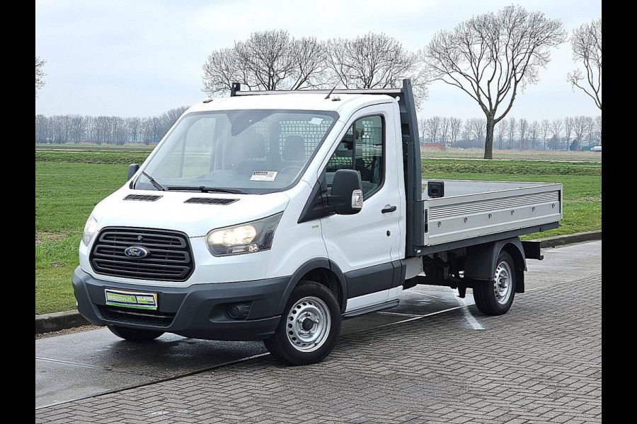 Ford Transit 310 2.0 TDCI L3 Open-Laadbak NAP Airco Oh-historie 1e Eigenaar 3-Zits Trekhaak!