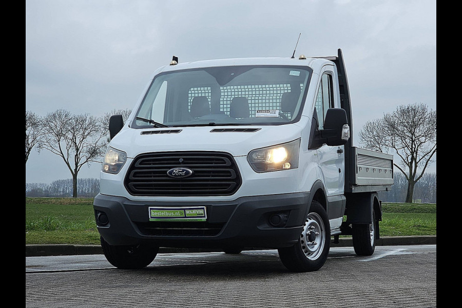 Ford Transit 310 2.0 TDCI L3 Open-Laadbak NAP Airco Oh-historie 1e Eigenaar 3-Zits Trekhaak!