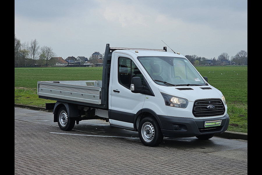 Ford Transit 310 2.0 TDCI L3 Open-Laadbak NAP Airco Oh-historie 1e Eigenaar 3-Zits Trekhaak!