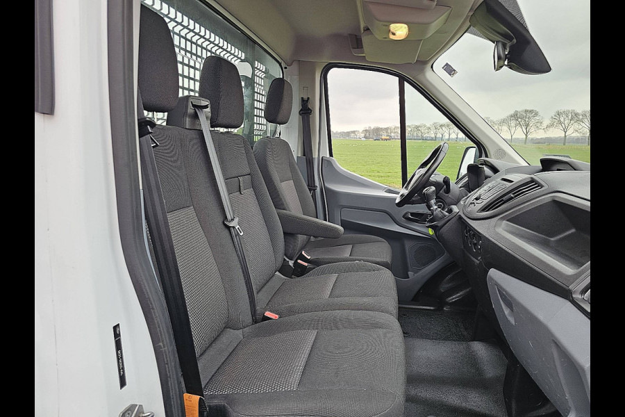 Ford Transit 310 2.0 TDCI L3 Open-Laadbak NAP Airco Oh-historie 1e Eigenaar 3-Zits Trekhaak!