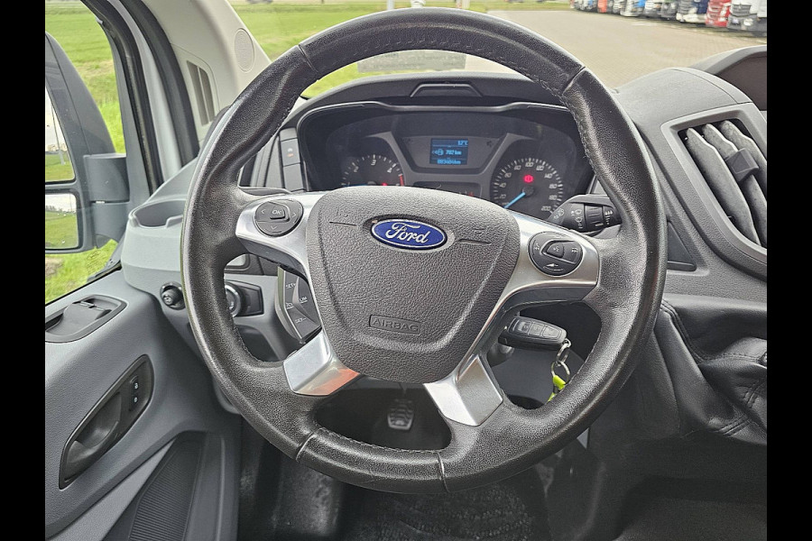 Ford Transit 310 2.0 TDCI L3 Open-Laadbak NAP Airco Oh-historie 1e Eigenaar 3-Zits Trekhaak!