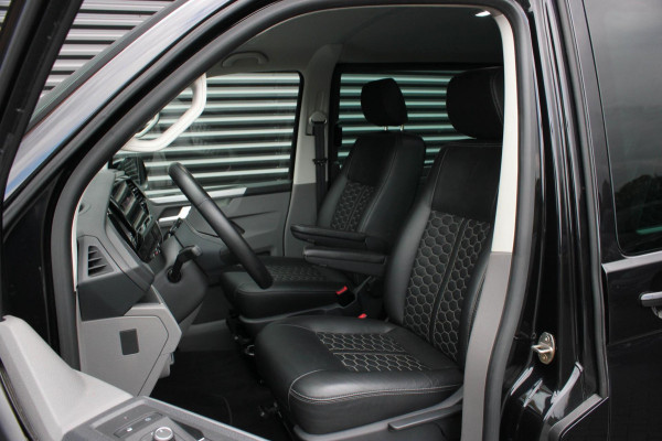 Volkswagen Transporter 2.0 TDI L2H1 150PK BULLI DC DUBBEL CABINE / LEIGHTONVANS BODYKIT / FULL OPTINS / LEDER / FULL BLACK / APPLE