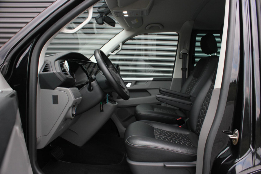 Volkswagen Transporter 2.0 TDI L2H1 150PK BULLI DC DUBBEL CABINE / LEIGHTONVANS BODYKIT / FULL OPTINS / LEDER / FULL BLACK / APPLE