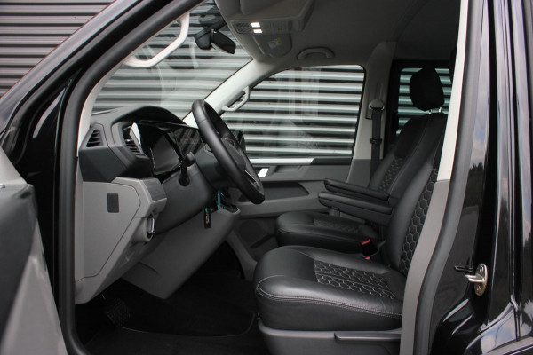Volkswagen Transporter 2.0 TDI L2H1 150PK BULLI DC DUBBEL CABINE / LEIGHTONVANS BODYKIT / FULL OPTINS / LEDER / FULL BLACK / APPLE