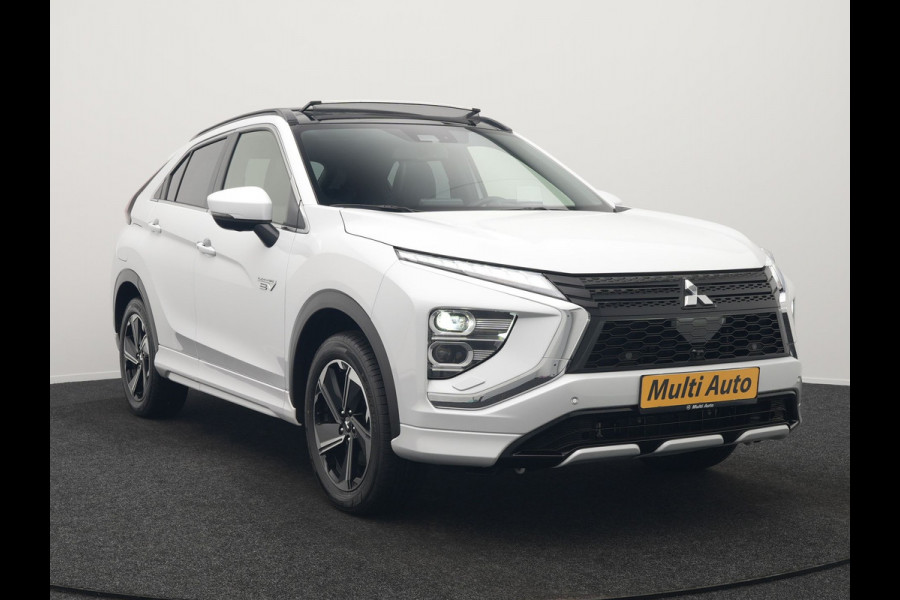 Mitsubishi Eclipse Cross 2.4 Instyle PHEV 188pk Dealer O.H. | Trekhaak Afn. | Panodak | Head Up | Adaptive Cruise | 360 Camera | Lederen Sportstoelen & Stuur Verwarmd | Apple Carplay | Keyless | Blis | Navigatie TomTom | Plug