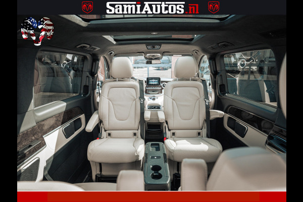 Mercedes-Benz V-Klasse AMG VIP PURE LUXE 6 PERSOONS | 4-MATIC | LANG | PANO DAK | EXCLUSIVE | ADAPTIVE CRUISE | ALCANTARA HEMEL | BURMESTER | 6 X STOELEN VERWARMD EN GEKOELD | ROYALE (CLASS) BEEN RUIMTE |