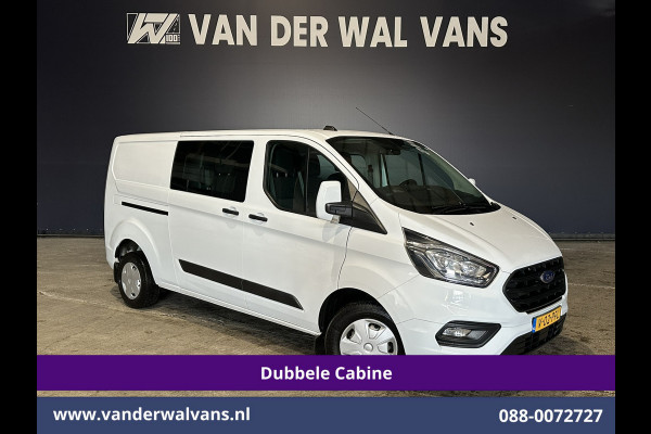 Ford Transit Custom 2.0 TDCI 131pk L2H1 Dubbele Cabine Euro6 Airco | 6-Zits | LED | Cruisecontrol | Parkeersensoren Achterklep, 2800kg trekvermogen