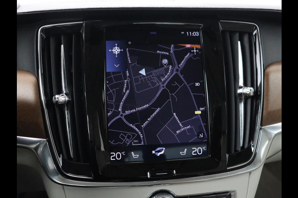 Volvo S90 2.0 T4 Business Luxury+ | Schuifdak | Stoelventilatie | Head-Up | Massage | Standkachel | 360 Camera | Leder | Head-Up | Adaptive cruise | Carplay | Park Assist | Achterbankverwarming | Navigatie