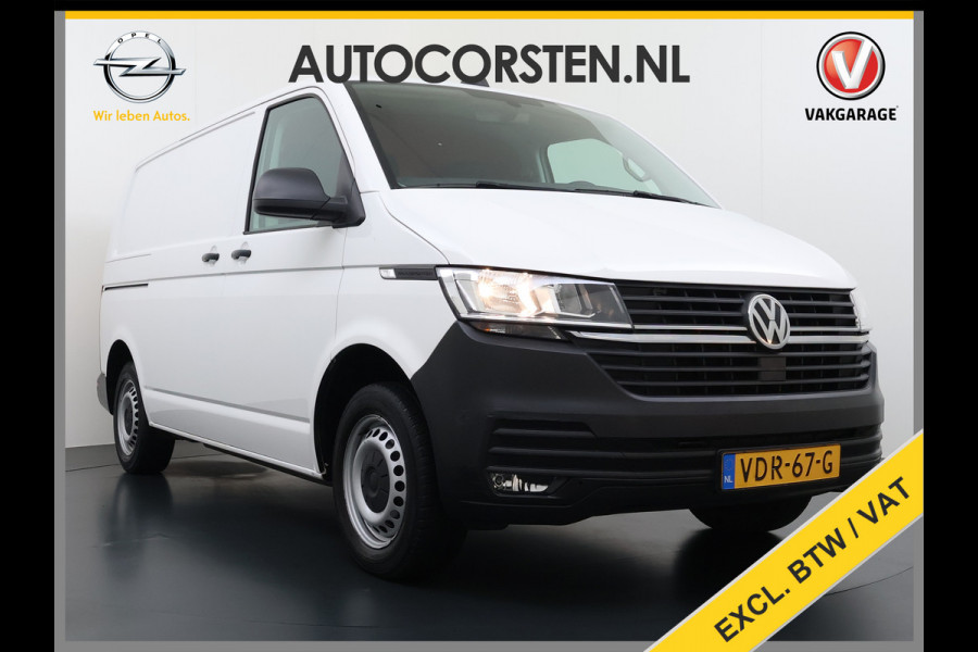 Volkswagen Transporter 2.0TDI 150PK AUT-7 3-Pers. Euro 6 Trekhaak Navi* Apple Carplay Android Auto Airco Cruise Control Pdc Comfortline Betonplex Vloer Lat om Lat Wandbetimmering Schuifdeur 2.500KG Trekgewicht 1e Eigenaar Origineel Nederlandse Bestelbus