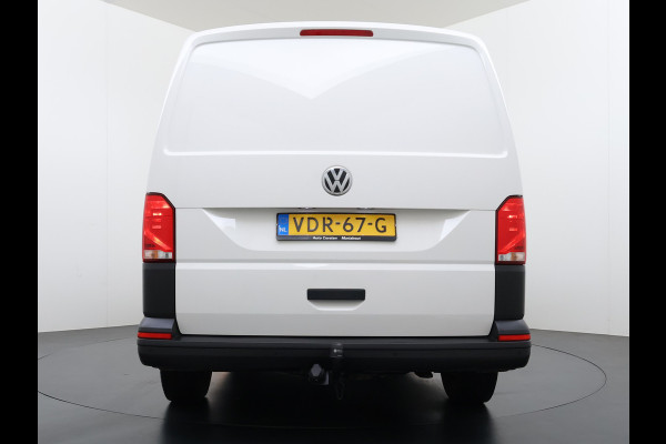 Volkswagen Transporter 2.0TDI 150PK AUT-7 3-Pers. Euro 6 Trekhaak Navi* Apple Carplay Android Auto Airco Cruise Control Pdc Comfortline Betonplex Vloer Lat om Lat Wandbetimmering Schuifdeur 2.500KG Trekgewicht 1e Eigenaar Origineel Nederlandse Bestelbus
