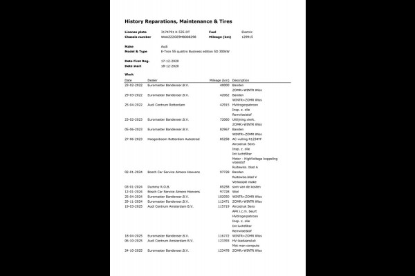 Audi e-tron 55 Quattro Business Edition 95 kWh|90% SOH|GROTE ACCU|UNIEK LEDER|MEMORY|CLIMATE+CRUISE|NAVI|ORG.NL|NAP|IN. BTW|1eEIG|