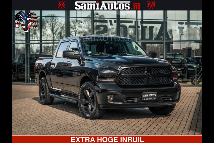 Dodge Ram BLACK OPS | 5.7 HEMI V8 402PK | MORIMOTO LED | Eerste Eigenaar | Diamond Black | Comfortabele Dubbele Cabine DC met Royale 5 Zitplaatsen |