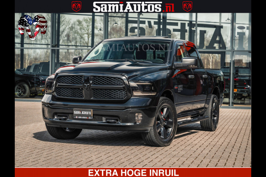 Dodge Ram BLACK OPS | 5.7 HEMI V8 402PK | MORIMOTO LED | Eerste Eigenaar | Diamond Black | Comfortabele Dubbele Cabine DC met Royale 5 Zitplaatsen |