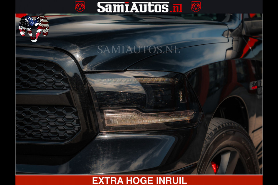 Dodge Ram BLACK OPS | 5.7 HEMI V8 402PK | MORIMOTO LED | Eerste Eigenaar | Diamond Black | Comfortabele Dubbele Cabine DC met Royale 5 Zitplaatsen |