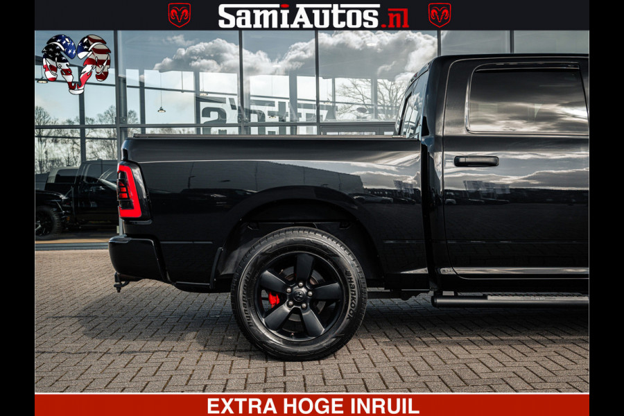 Dodge Ram BLACK OPS | 5.7 HEMI V8 402PK | MORIMOTO LED | Eerste Eigenaar | Diamond Black | Comfortabele Dubbele Cabine DC met Royale 5 Zitplaatsen |
