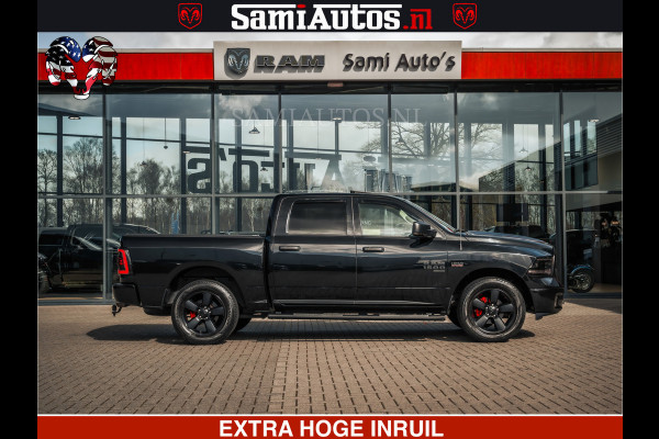 Dodge Ram BLACK OPS | 5.7 HEMI V8 402PK | MORIMOTO LED | Eerste Eigenaar | Diamond Black | Comfortabele Dubbele Cabine DC met Royale 5 Zitplaatsen |