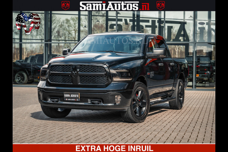 Dodge Ram BLACK OPS | 5.7 HEMI V8 402PK | MORIMOTO LED | Eerste Eigenaar | Diamond Black | Comfortabele Dubbele Cabine DC met Royale 5 Zitplaatsen |