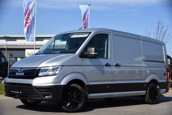 MAN TGE 35 2.0 L3H2 PB Edition Cruise, Camera, Carplay, LED, 177pk, Automaat, Sensoren, 2 x Schuifdeur, Stoelverwarming, Uniek!