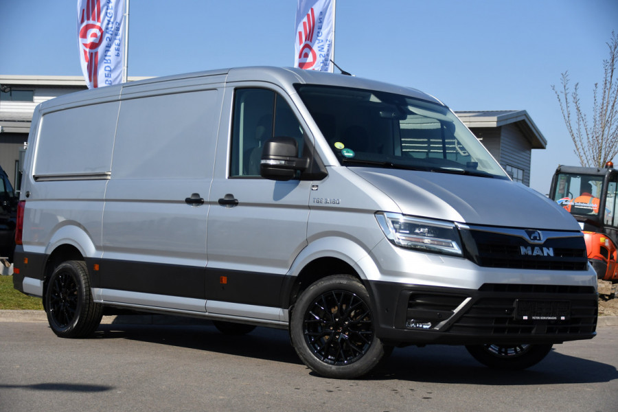MAN TGE 35 2.0 L3H2 PB Edition Cruise, Camera, Carplay, LED, 177pk, Automaat, Sensoren, 2 x Schuifdeur, Stoelverwarming, Uniek!