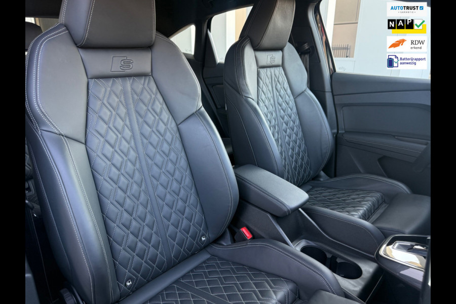 Audi Q4 Sportback e-tron 40 S edition 77 kWh, 2 x S-LINE, vol zwart lederen sport leder, SOH 95 %, 1e eigenaar, NL auto met nap