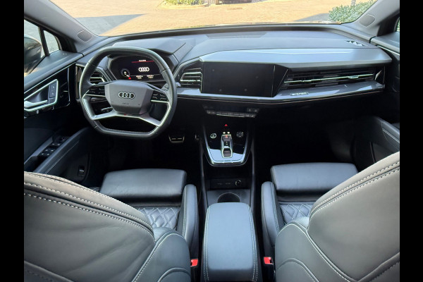 Audi Q4 Sportback e-tron 40 S edition 77 kWh, 2 x S-LINE, vol zwart lederen sport leder, SOH 95 %, 1e eigenaar, NL auto met nap
