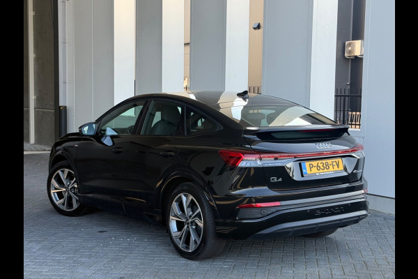 Audi Q4 Sportback e-tron 40 S edition 77 kWh, 2 x S-LINE, vol zwart lederen sport leder, SOH 95 %, 1e eigenaar, NL auto met nap