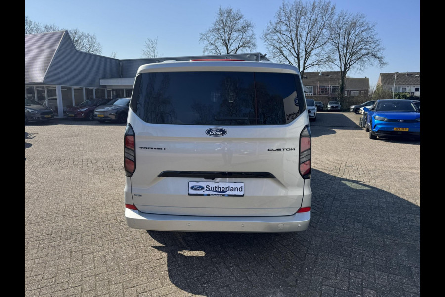 Ford Transit Custom 320 2.5 PHEV L2H1 Limited DC |SCI| Dubbele cabine | Dubbele schuifdeur | 360 graden camera | Adaptieve cruise control | 8-weg verstelbare en verwarmbare passagiersstoel | Inklapbare trekhaak | 17 inch velgen | AGM accu | Reservewiel | 12V aanlsuitpunt