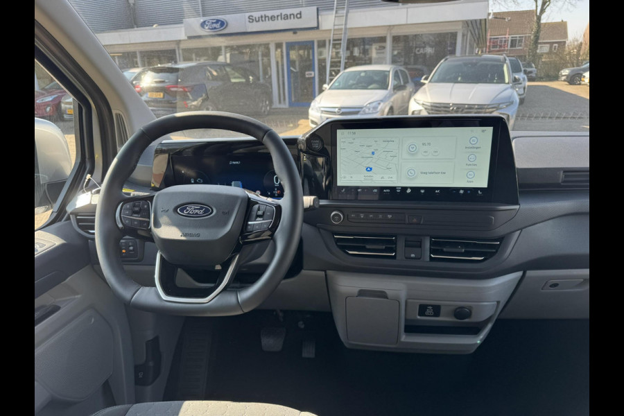 Ford Transit Custom 320 2.5 PHEV L2H1 Limited DC |SCI| Dubbele cabine | Dubbele schuifdeur | 360 graden camera | Adaptieve cruise control | 8-weg verstelbare en verwarmbare passagiersstoel | Inklapbare trekhaak | 17 inch velgen | AGM accu | Reservewiel | 12V aanlsuitpunt