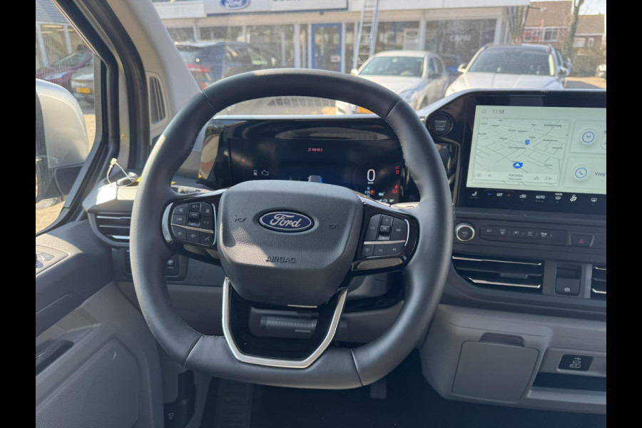 Ford Transit Custom 320 2.5 PHEV L2H1 Limited DC |SCI| Dubbele cabine | Dubbele schuifdeur | 360 graden camera | Adaptieve cruise control | 8-weg verstelbare en verwarmbare passagiersstoel | Inklapbare trekhaak | 17 inch velgen | AGM accu | Reservewiel | 12V aanlsuitpunt
