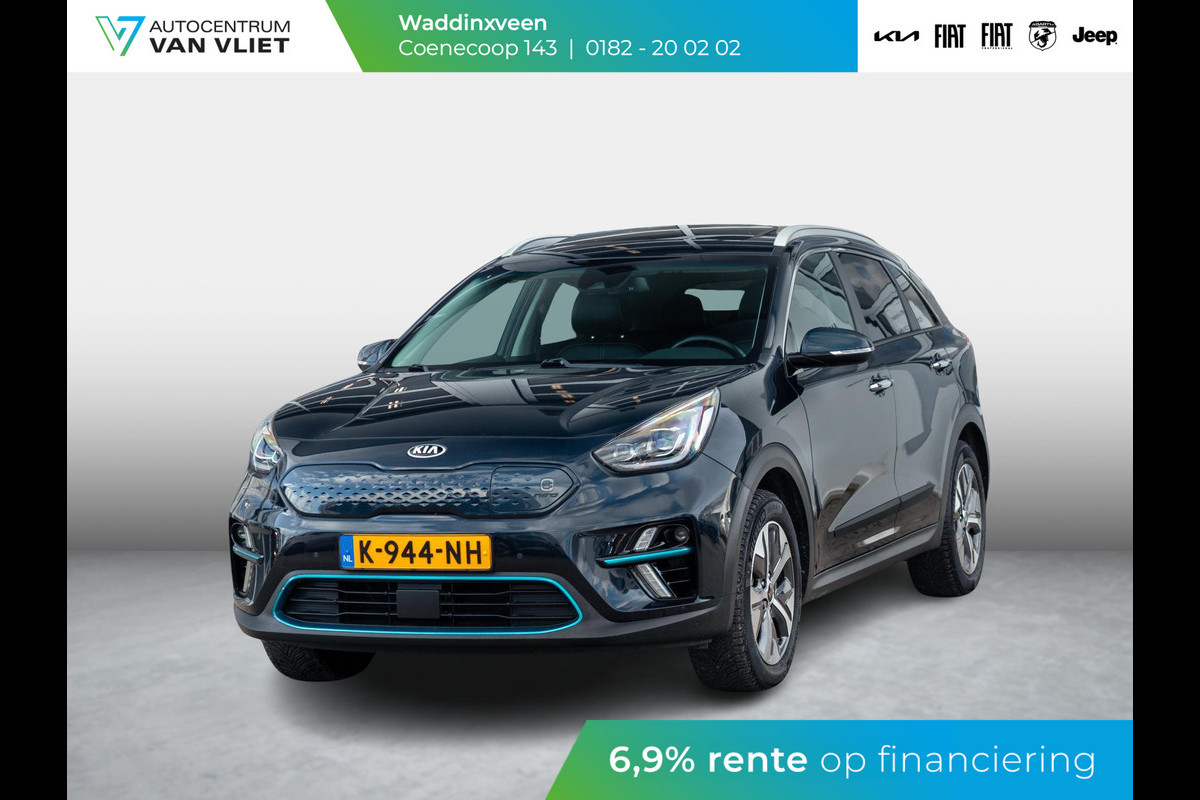 Kia e-Niro ExecutiveLine 64 kWh | SOH 96,9% | Clima | Adapt. Cruise | Trekhaak | Schuif/Kanteldak | Stoel&Stuur Verw. | Camera | BSM | Keyless | Leder