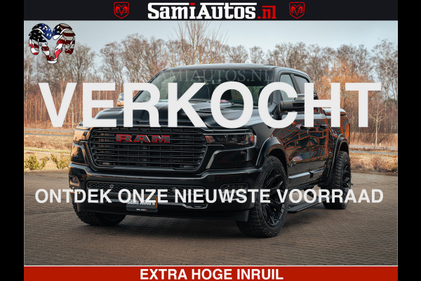 Dodge Ram 1500 Night Premium | Full Option | De Meest Luxe Pick-Up in zijn Klasse | Comfortabele Dubbele Cabine met Royale 5 Zitplaatsen | BPM vrij | Nu Leverbaar uit Voorraad | Voorraad Nr 2200 - 0886