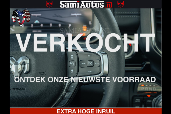 Dodge Ram 1500 Night Premium | Full Option | De Meest Luxe Pick-Up in zijn Klasse | Comfortabele Dubbele Cabine met Royale 5 Zitplaatsen | BPM vrij | Nu Leverbaar uit Voorraad | Voorraad Nr 2200 - 0886