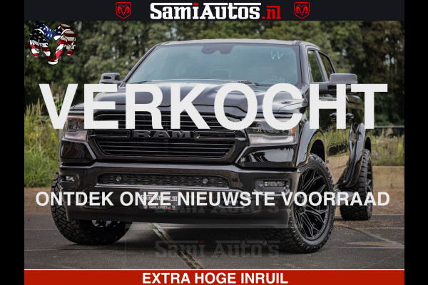 Dodge Ram 1500 Laramie Sport | HEMI 5.7 V8 4x4 | LPG | Grootscherm 12" | LARAMIE PERFORMANCE | ZWART | CREWCAB 5'7 | GRIJSKENTEKEN | DUBBELE CABINE | 5 Persoons | VOORRAAD NR 2525 - 1256