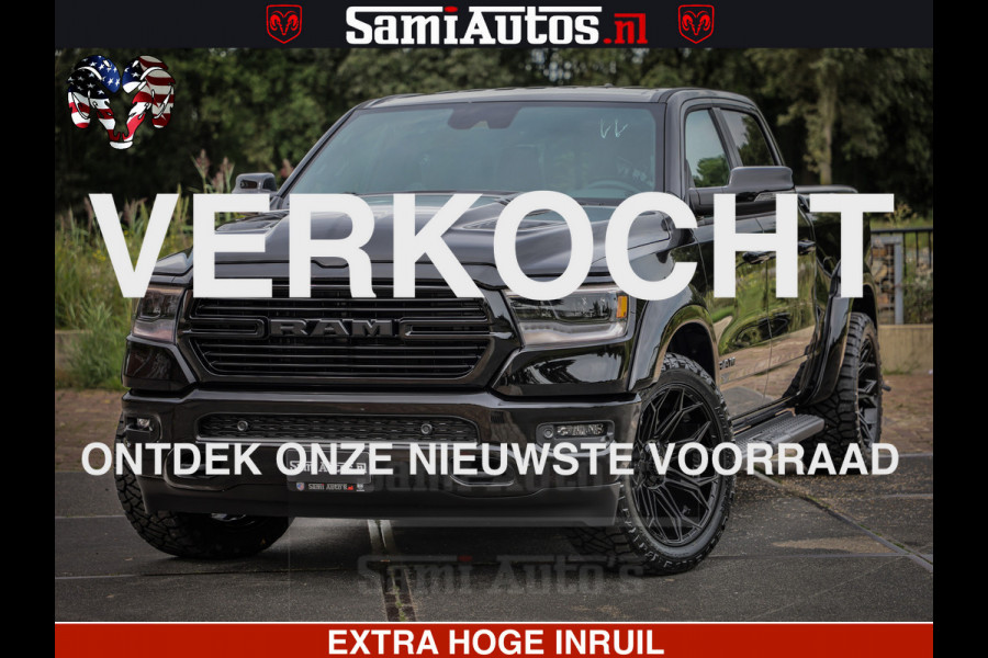 Dodge Ram 1500 Laramie Sport | HEMI 5.7 V8 4x4 | LPG | Grootscherm 12" | LARAMIE PERFORMANCE | ZWART | CREWCAB 5'7 | GRIJSKENTEKEN | DUBBELE CABINE | 5 Persoons | VOORRAAD NR 2525 - 1256