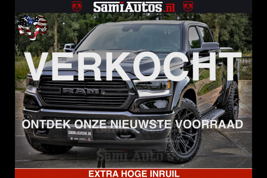 Dodge Ram 1500 Laramie Sport | HEMI 5.7 V8 4x4 | LPG | Grootscherm 12" | LARAMIE PERFORMANCE | ZWART | CREWCAB 5'7 | GRIJSKENTEKEN | DUBBELE CABINE | 5 Persoons | VOORRAAD NR 2525 - 1256