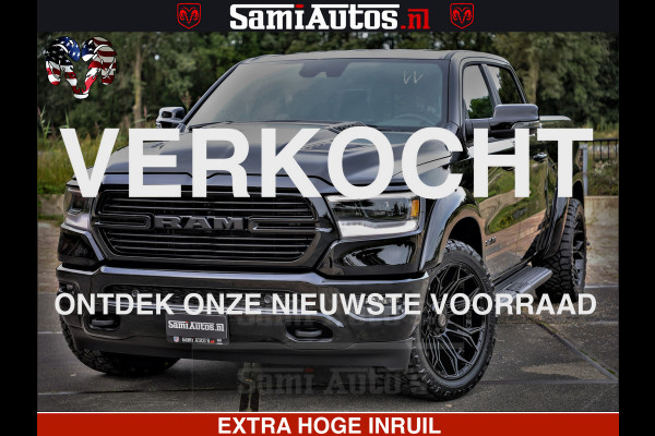 Dodge Ram 1500 Laramie Sport | HEMI 5.7 V8 4x4 | LPG | Grootscherm 12" | LARAMIE PERFORMANCE | ZWART | CREWCAB 5'7 | GRIJSKENTEKEN | DUBBELE CABINE | 5 Persoons | VOORRAAD NR 2525 - 1256