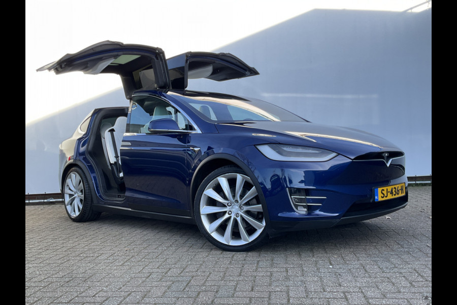 Tesla Model X 100D 7-Pers Trekhaak Autopilot Luchtvering Leer 132K Stoelverw NL-Auto!