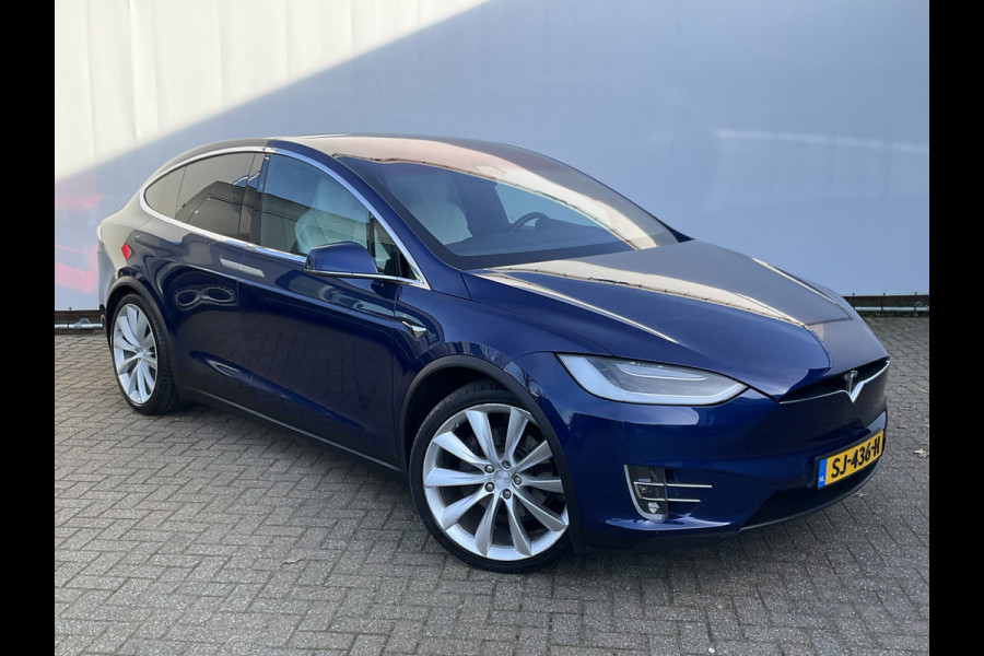 Tesla Model X 100D 7-Pers Trekhaak Autopilot Luchtvering Leer 132K Stoelverw NL-Auto!