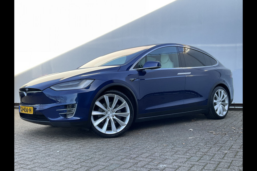 Tesla Model X 100D 7-Pers Trekhaak Autopilot Luchtvering Leer 132K Stoelverw NL-Auto!
