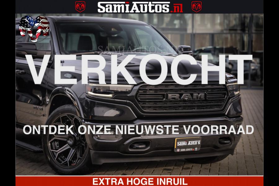 Dodge Ram 1500 LIMITED BLACK OPS | 5.7 V8 402 PK HEMI | MEEST VOLLE EN LUXE UITVOERING | CREW CAB | DUBBELE CABINE DC 5 PERSOONS | CREW CAB 5 PERSOONS | DUBBELE CABINE DC | MEEST ROYALE EN COMFORTABELE BEDRIJFSAUTO | HEAD-UP | LUCHTVERING | RONDOM CAMERA | MWK KLEP | PANORAMA DAK |
