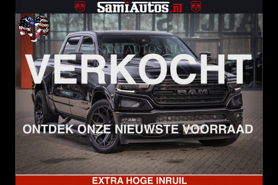 Dodge Ram 1500 LIMITED BLACK OPS | 5.7 V8 402 PK HEMI | MEEST VOLLE EN LUXE UITVOERING | CREW CAB | DUBBELE CABINE DC 5 PERSOONS | CREW CAB 5 PERSOONS | DUBBELE CABINE DC | MEEST ROYALE EN COMFORTABELE BEDRIJFSAUTO | HEAD-UP | LUCHTVERING | RONDOM CAMERA | MWK KLEP | PANORAMA DAK |