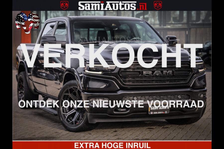 Dodge Ram 1500 LIMITED BLACK OPS | 5.7 V8 402 PK HEMI | MEEST VOLLE EN LUXE UITVOERING | CREW CAB | DUBBELE CABINE DC 5 PERSOONS | CREW CAB 5 PERSOONS | DUBBELE CABINE DC | MEEST ROYALE EN COMFORTABELE BEDRIJFSAUTO | HEAD-UP | LUCHTVERING | RONDOM CAMERA | MWK KLEP | PANORAMA DAK |