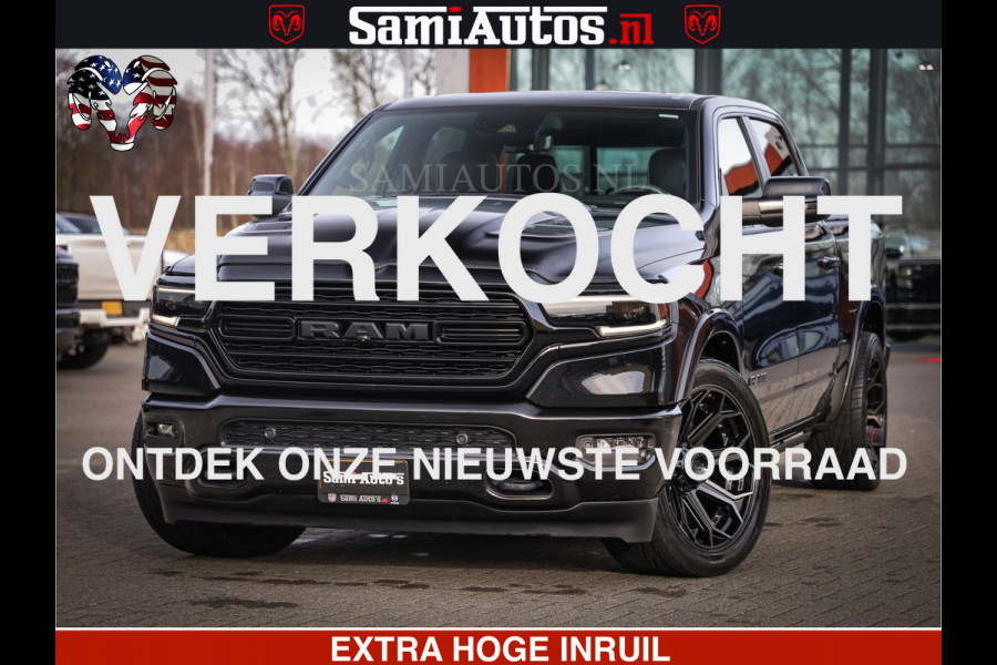 Dodge Ram 1500 LIMITED BLACK OPS | 5.7 V8 402 PK HEMI | MEEST VOLLE EN LUXE UITVOERING | CREW CAB | DUBBELE CABINE DC 5 PERSOONS | CREW CAB 5 PERSOONS | DUBBELE CABINE DC | MEEST ROYALE EN COMFORTABELE BEDRIJFSAUTO | HEAD-UP | LUCHTVERING | RONDOM CAMERA | MWK KLEP | PANORAMA DAK |