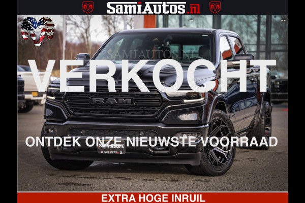 Dodge Ram 1500 LIMITED BLACK OPS | 5.7 V8 402 PK HEMI | MEEST VOLLE EN LUXE UITVOERING | CREW CAB | DUBBELE CABINE DC 5 PERSOONS | CREW CAB 5 PERSOONS | DUBBELE CABINE DC | MEEST ROYALE EN COMFORTABELE BEDRIJFSAUTO | HEAD-UP | LUCHTVERING | RONDOM CAMERA | MWK KLEP | PANORAMA DAK |