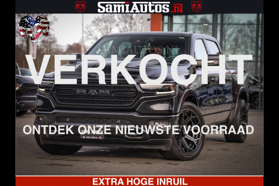 Dodge Ram 1500 LIMITED BLACK OPS | 5.7 V8 402 PK HEMI | MEEST VOLLE EN LUXE UITVOERING | CREW CAB | DUBBELE CABINE DC 5 PERSOONS | CREW CAB 5 PERSOONS | DUBBELE CABINE DC | MEEST ROYALE EN COMFORTABELE BEDRIJFSAUTO | HEAD-UP | LUCHTVERING | RONDOM CAMERA | MWK KLEP | PANORAMA DAK |