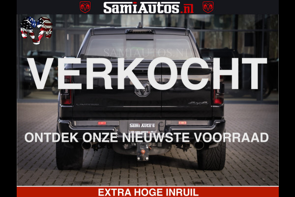 Dodge Ram 1500 LIMITED BLACK OPS | 5.7 V8 402 PK HEMI | MEEST VOLLE EN LUXE UITVOERING | CREW CAB | DUBBELE CABINE DC 5 PERSOONS | CREW CAB 5 PERSOONS | DUBBELE CABINE DC | MEEST ROYALE EN COMFORTABELE BEDRIJFSAUTO | HEAD-UP | LUCHTVERING | RONDOM CAMERA | MWK KLEP | PANORAMA DAK |