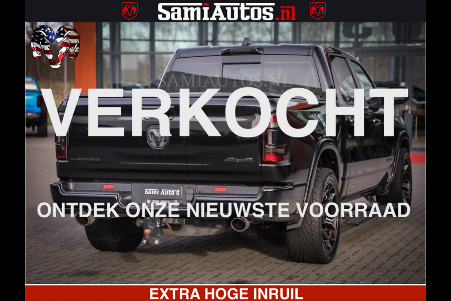 Dodge Ram 1500 LIMITED BLACK OPS | 5.7 V8 402 PK HEMI | MEEST VOLLE EN LUXE UITVOERING | CREW CAB | DUBBELE CABINE DC 5 PERSOONS | CREW CAB 5 PERSOONS | DUBBELE CABINE DC | MEEST ROYALE EN COMFORTABELE BEDRIJFSAUTO | HEAD-UP | LUCHTVERING | RONDOM CAMERA | MWK KLEP | PANORAMA DAK |