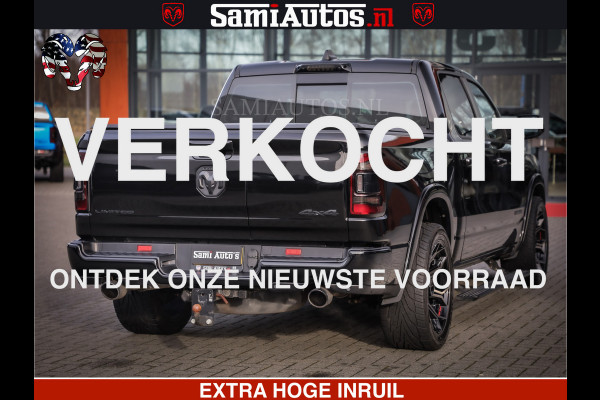 Dodge Ram 1500 LIMITED BLACK OPS | 5.7 V8 402 PK HEMI | MEEST VOLLE EN LUXE UITVOERING | CREW CAB | DUBBELE CABINE DC 5 PERSOONS | CREW CAB 5 PERSOONS | DUBBELE CABINE DC | MEEST ROYALE EN COMFORTABELE BEDRIJFSAUTO | HEAD-UP | LUCHTVERING | RONDOM CAMERA | MWK KLEP | PANORAMA DAK |